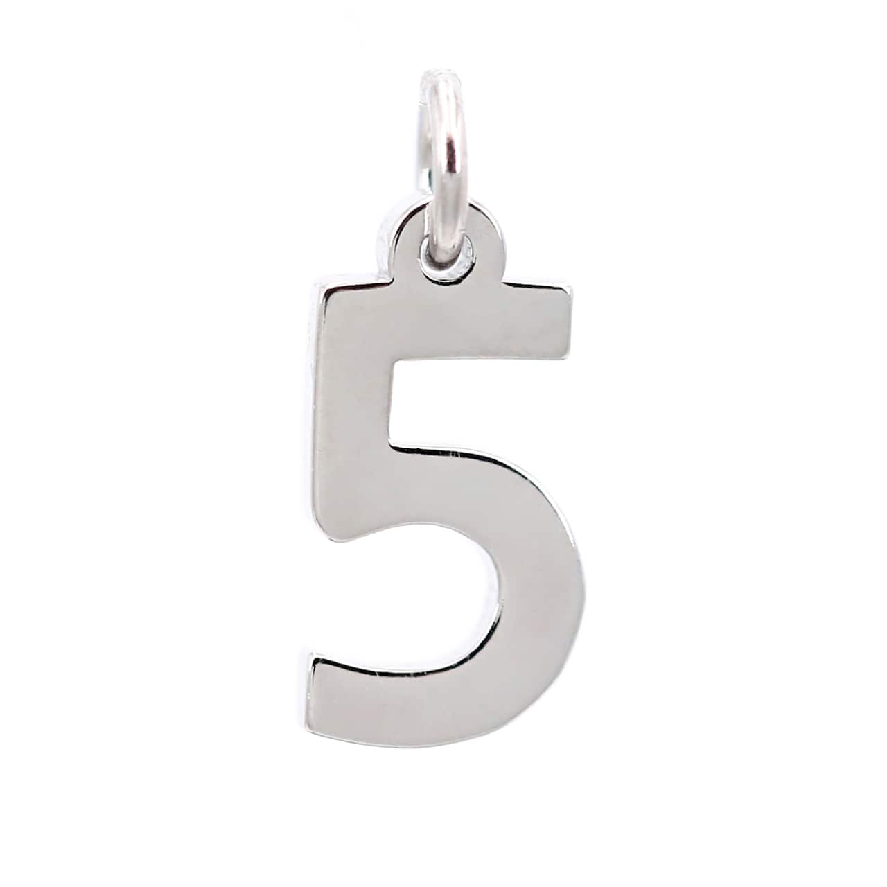 12 Pack: Sterling Silver Number Charm by Bead Landing™